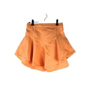 Aerie Orange Denim Skirt Women XS Lots of Detail 26-671